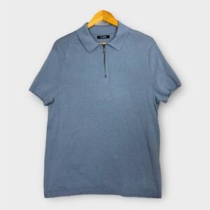 Cuts Clothing Quarter Zip Sweater Men's Size Medium Pullover Short Sleeve Solid